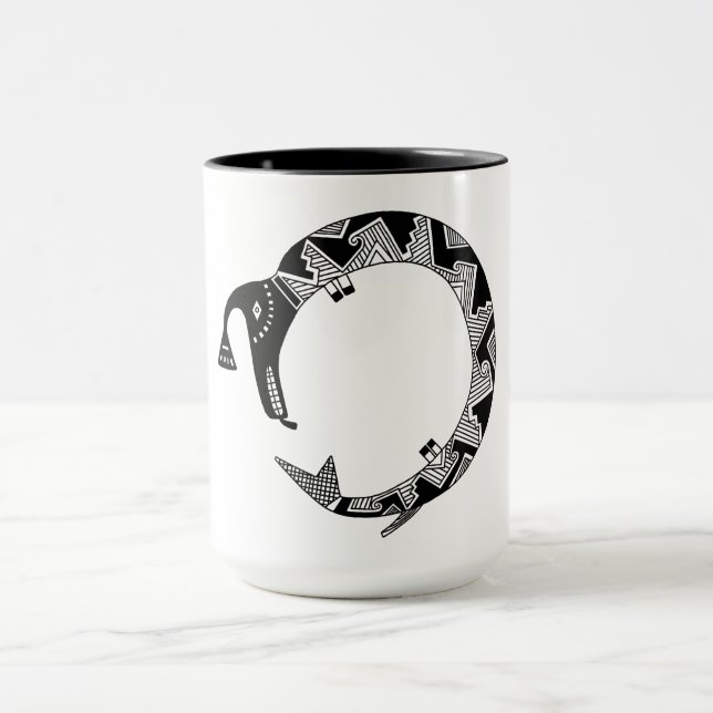 Caneca Serpente de água, Design de bateria Mimbres (Centro)