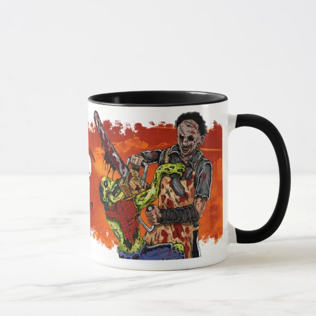 Caneca Serra de cadeia CONTRA o copo do zombi (Direita)