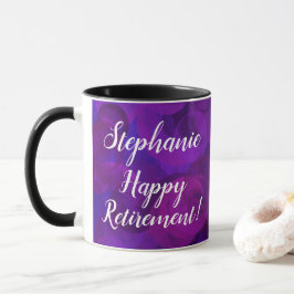 Caneca Serviço de Aposentação Personalizada Elegante Roxo