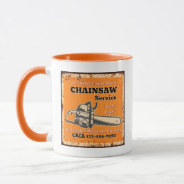 Caneca Serviço de personalização de motosserra Reparo de