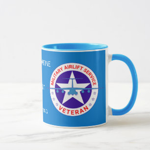 Caneca Serviço Militar de Aeronave Personalizável Veteran