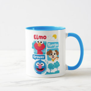 Caneca Sesame Street   Gráfico do Parque de Elmo, Tango e