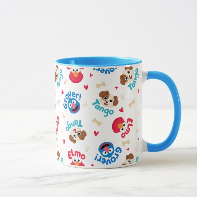Caneca Sesame Street | Tango, Elmo e Grover Pattern (Direita)