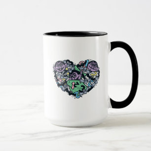 Caneca Sésamo Sésamo Conde von Count Doodle Heart