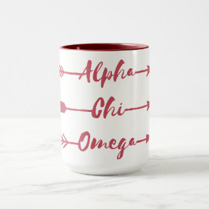 Caneca Setas alfa de Omega   do qui