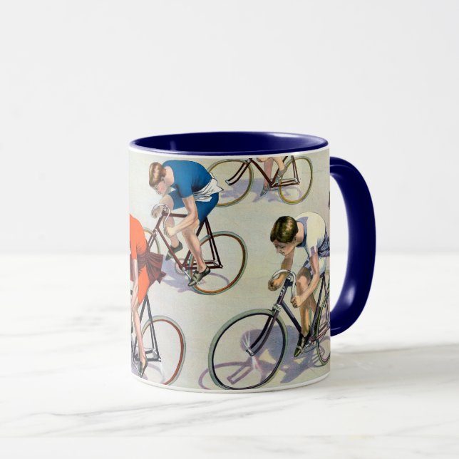 Caneca Sete ciclistas correndo, 1897 (Frente Esquerda)