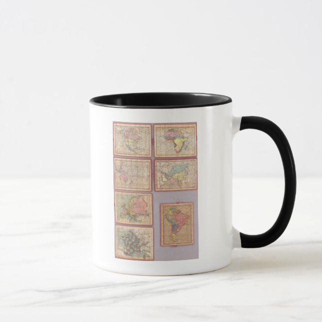 Caneca Sete Mapas Quebra-cabeça do Mundo (Direita)