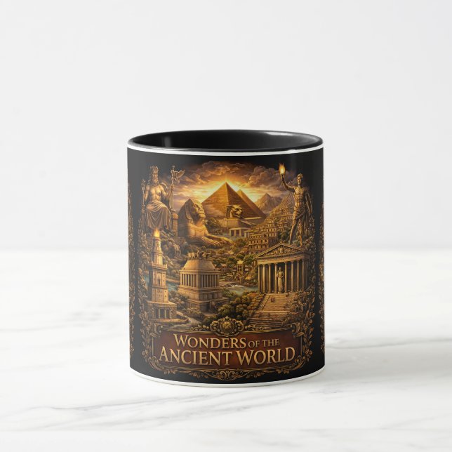 Caneca Sete Maravilhas do Mundo Antigo (Centro)