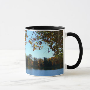 Caneca Sete Quedas de Outono Árvores e Lago