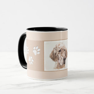 Caneca Setter Inglês Laranja Belton - Pintura de Cão