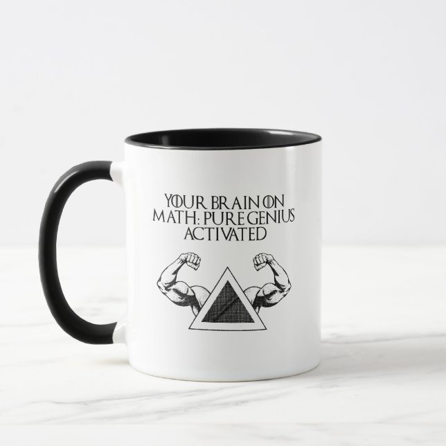 Caneca Seu Cérebro Na Matemática Gênio Puro Ativado (Esquerda)