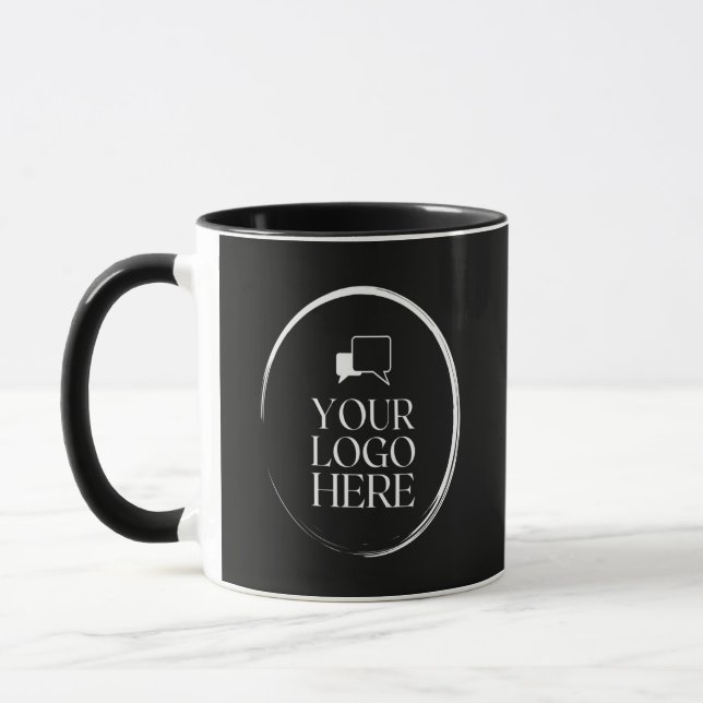 Caneca Seu Logotipo Aqui Moderno (Esquerda)