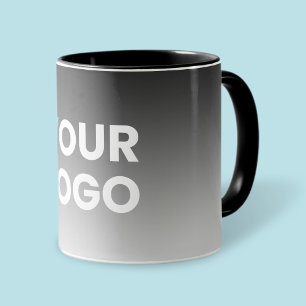 Caneca Seu logotipo e gradiente de cor moderno editável