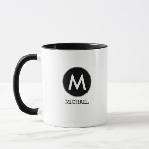 Caneca Seu nome é Monograma Black White