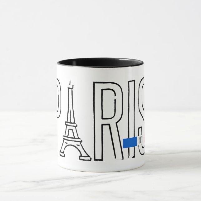 Caneca [seu nome] em Paris - Tipografia Torre Eiffel (Centro)