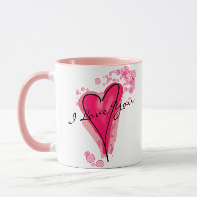 Caneca SEU TEXTO Cor de Água Rosa (Esquerda)