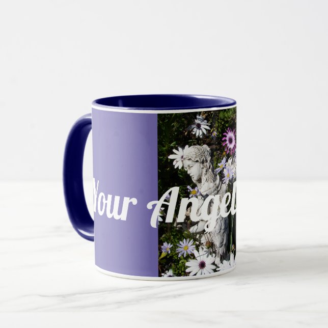 Caneca Seus anjos estão sempre com você Anjo Floral (Frente Esquerda)