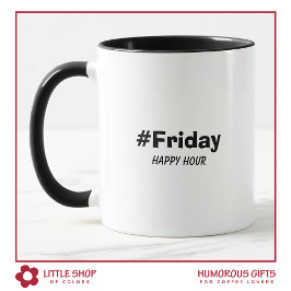 Caneca Sexta-feira Divertida Tipografia de Happy Hour