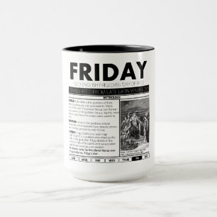 Caneca SEXTA-FEIRA & O MITO ATRÁS DELE:  um de sete copos