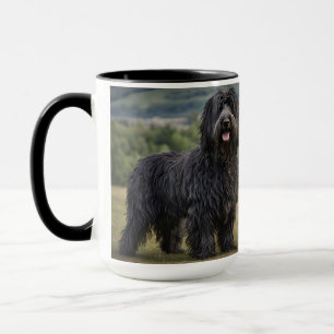 Caneca "Shaggy Elegance: The Black Bergamasco Sheepdog"