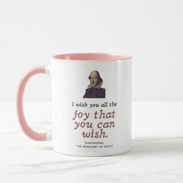 Caneca Shakespeare Cite Teatro Chic Cute Feliz Aniversári (Esquerda)