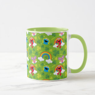 Caneca Shamrock and Rainbow Pattern da Sésame Street