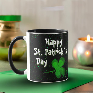 Caneca Shamrock Clover Irish Happy Rua.