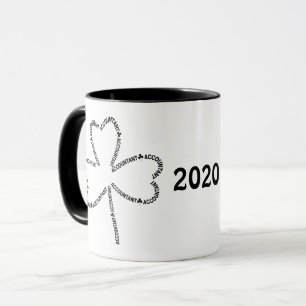 Caneca Shamrock de Texto Contador