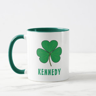 Caneca Shamrock Green Clover Ireland Celular Irish Name