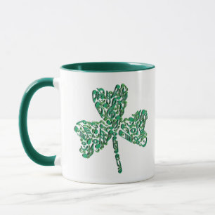 Caneca  Shamrock Music Notes Ornament Mug