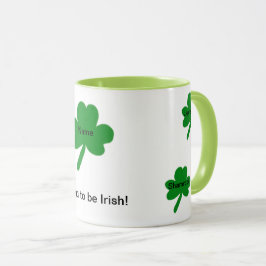 Caneca Shamrocks Irlandeses Dizem Personalizar
