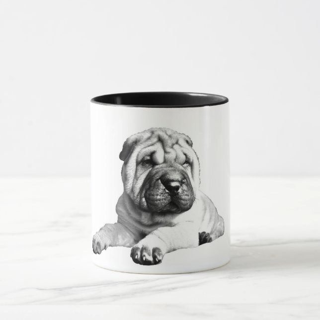 Caneca Shar Pei Black and White Mug (Centro)