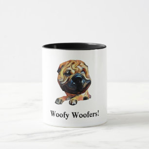 Caneca Shar Pei Dog Mug, Chinês Engraçado