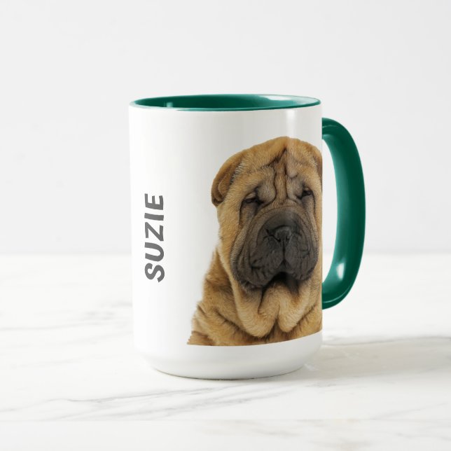 Caneca Sharpei Chinês Personalizado Mug (Frente Esquerda)