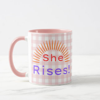 Caneca She Rises! - Women Empowerment Inspirational Mug