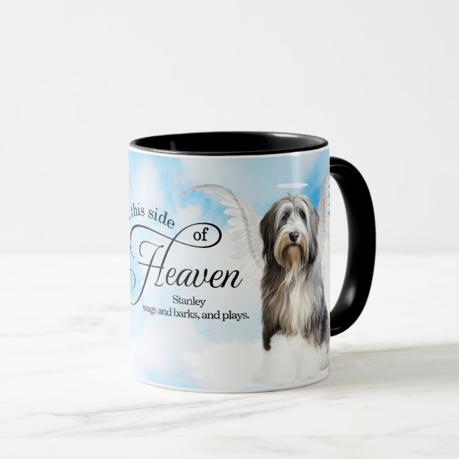 Caneca Sheepdog Angel in Heaven Personalized Memorial (Frente Esquerda)