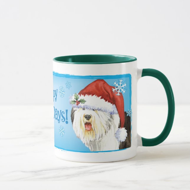 Caneca Sheepdog inglês velho feliz de Howlidays (Direita)