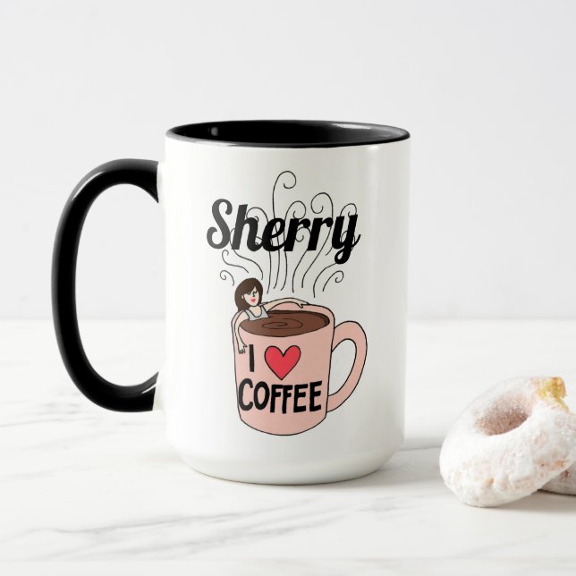 Caneca Sherry ama Coffee Mug (Com Donut)