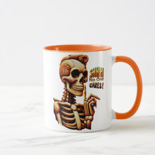 Caneca SHHH. Ninguém Custa Esqueleto Silencioso