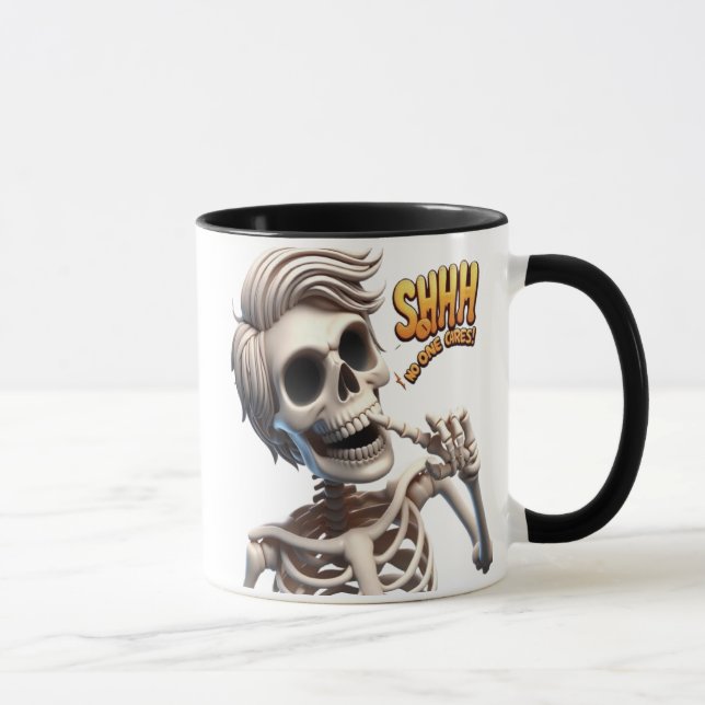 Caneca SHHH. Ninguém Se Importa Com Única E Quirky (Direita)