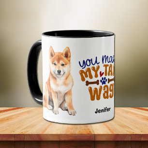 Caneca Shiba Inu Cachorro Que Você Faz Minha Cauda
