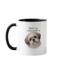 Caneca Shih Tzu Coração Puro – Presente para Amant