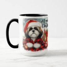 Shih Tzu Tudo o que eu quero é uma taça de café de