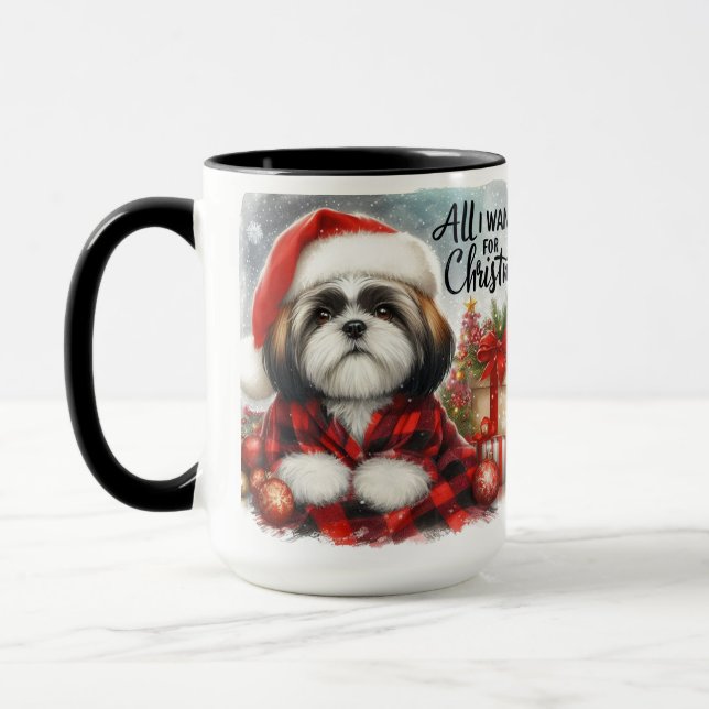 Caneca Shih Tzu Tudo o que eu quero é uma taça de café de (Esquerda)