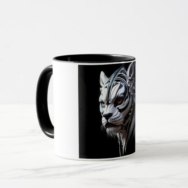 Caneca "Shir Khan" para amantes de preto e branco (Frente Esquerda)