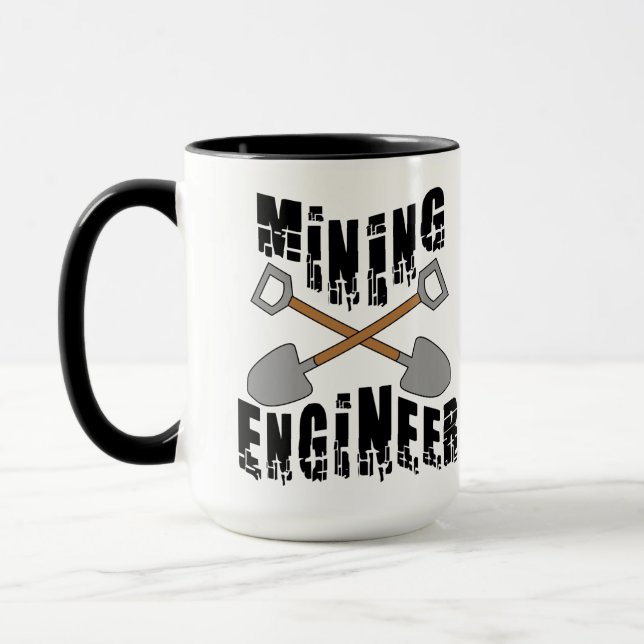Caneca Shovels cruzados de Engenheiros de mineração (Esquerda)