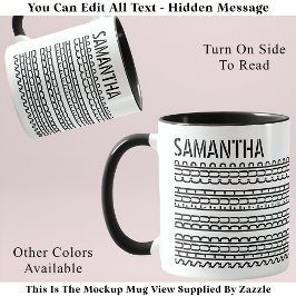 Caneca Shud Du Fuh Cup e Nome Mensagem Oculta 138BW Engra