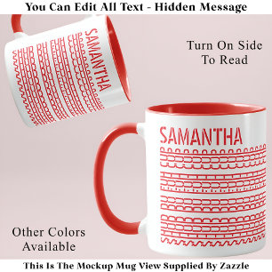 Caneca Shud Du Fuh Cup e Nome Mensagem Oculta 138RW Engra