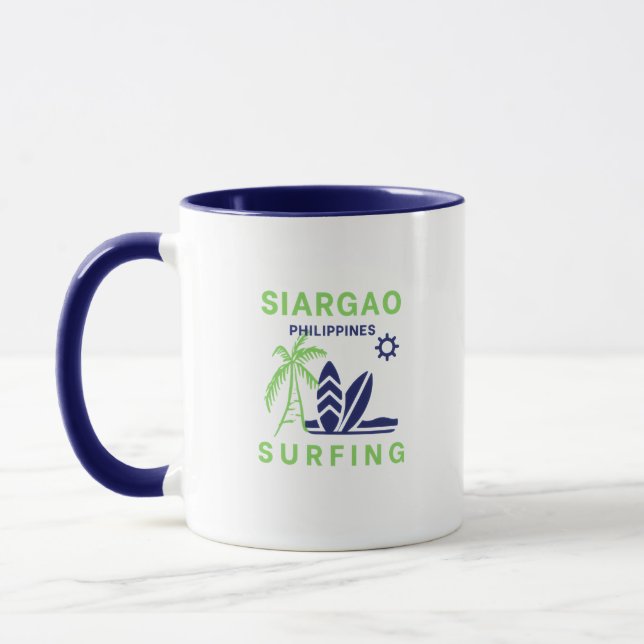 Caneca Siargão Filipinas surfando café mug (Esquerda)
