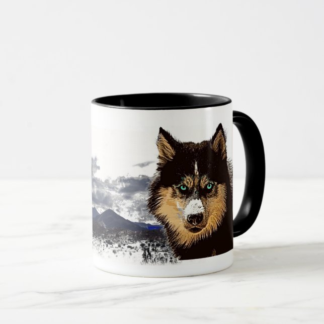 Caneca Siberian Husky Mug (Frente Esquerda)